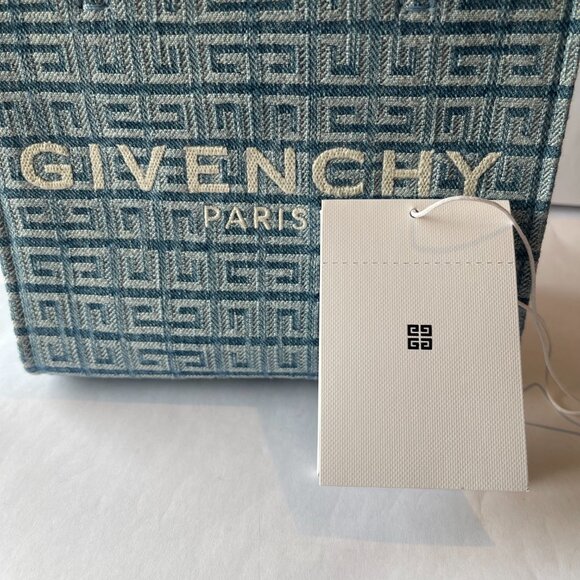 Givenchy Mini G Tote Shopping Bag In 4G Washed Denim - NWT - Picture 11 of 11